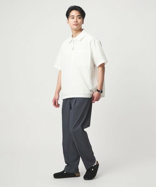 green label relaxing / グリーンレーベル リラクシング シャツ・ブラウス | 【別注】＜Marmot＞ハーフジップ 半袖 シャツ -はっ水- | 詳細5