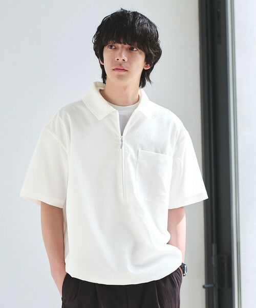 green label relaxing / グリーンレーベル リラクシング シャツ・ブラウス | 【別注】＜Marmot＞ハーフジップ 半袖 シャツ -はっ水- | 詳細1