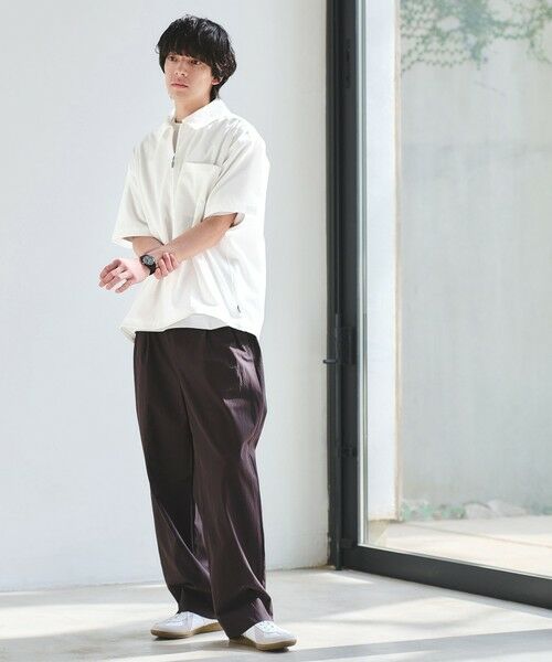 green label relaxing / グリーンレーベル リラクシング シャツ・ブラウス | 【別注】＜Marmot＞ハーフジップ 半袖 シャツ -はっ水- | 詳細2