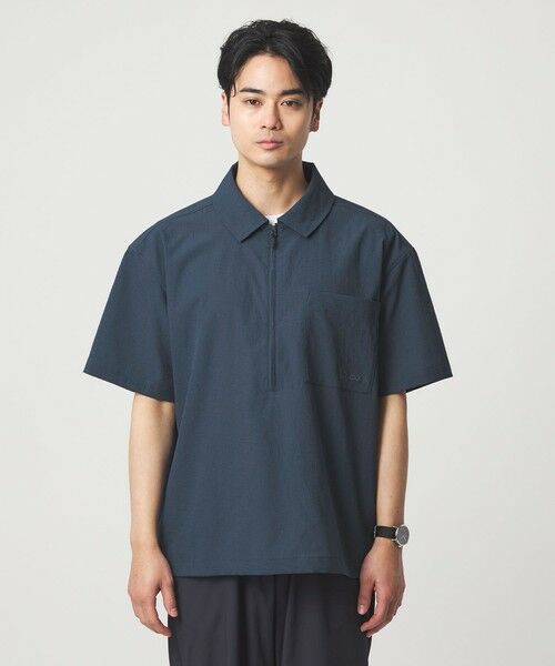 green label relaxing / グリーンレーベル リラクシング シャツ・ブラウス | 【別注】＜Marmot＞ハーフジップ 半袖 シャツ -はっ水- | 詳細15