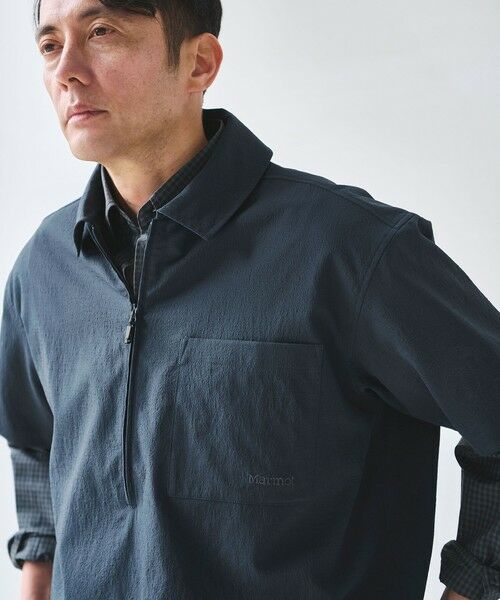green label relaxing / グリーンレーベル リラクシング シャツ・ブラウス | 【別注】＜Marmot＞ハーフジップ 半袖 シャツ -はっ水- | 詳細8
