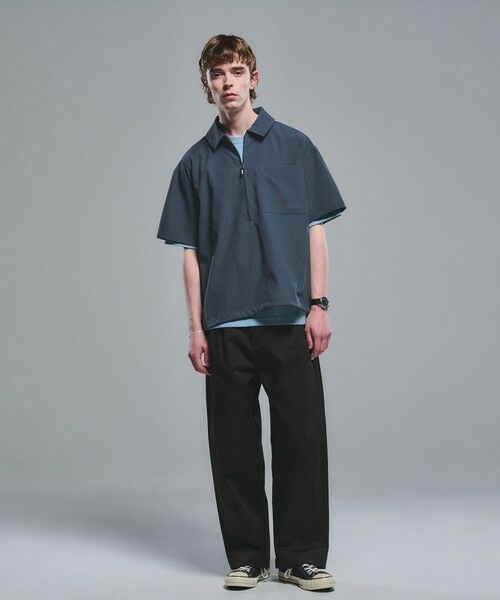 green label relaxing / グリーンレーベル リラクシング シャツ・ブラウス | 【別注】＜Marmot＞ハーフジップ 半袖 シャツ -はっ水- | 詳細10