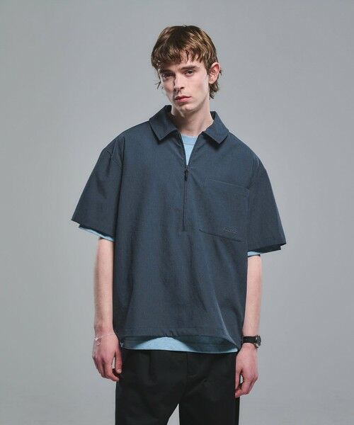 green label relaxing / グリーンレーベル リラクシング シャツ・ブラウス | 【別注】＜Marmot＞ハーフジップ 半袖 シャツ -はっ水- | 詳細11