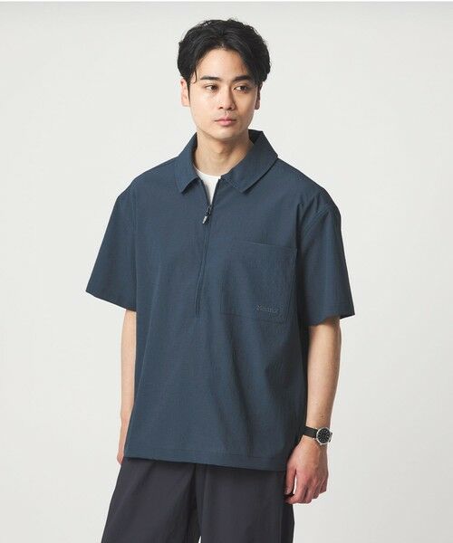 green label relaxing / グリーンレーベル リラクシング シャツ・ブラウス | 【別注】＜Marmot＞ハーフジップ 半袖 シャツ -はっ水- | 詳細12