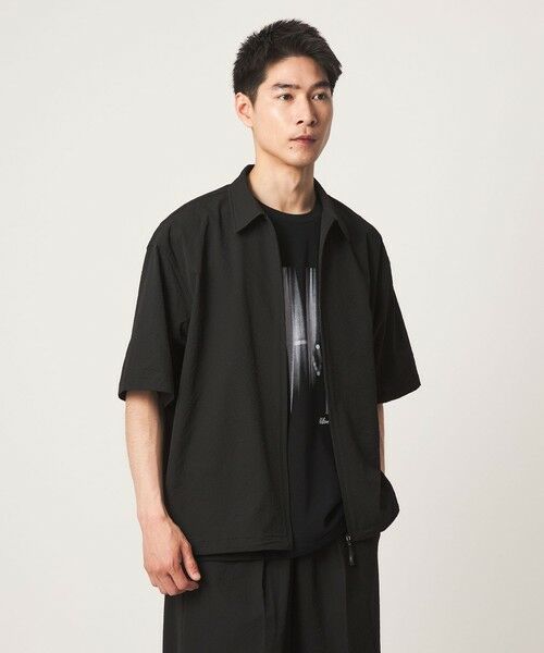 green label relaxing / グリーンレーベル リラクシング シャツ・ブラウス | 【WEB限定】＜GLR or＞ジップ ショートスリーブ 半袖 シャツ -吸水速乾- | 詳細3