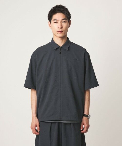 green label relaxing / グリーンレーベル リラクシング シャツ・ブラウス | 【WEB限定】＜GLR or＞ジップ ショートスリーブ 半袖 シャツ -吸水速乾- | 詳細11