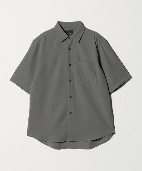 green label relaxing / グリーンレーベル リラクシング シャツ・ブラウス | 【WEB限定】JUST fit ソフト ドレープ 半袖 シャツ（DK.GRAY）