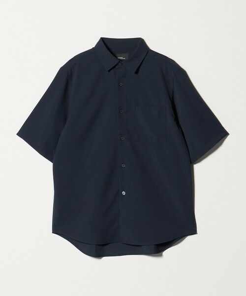 green label relaxing / グリーンレーベル リラクシング シャツ・ブラウス | 【WEB限定】JUST fit ソフト ドレープ 半袖 シャツ（NAVY）