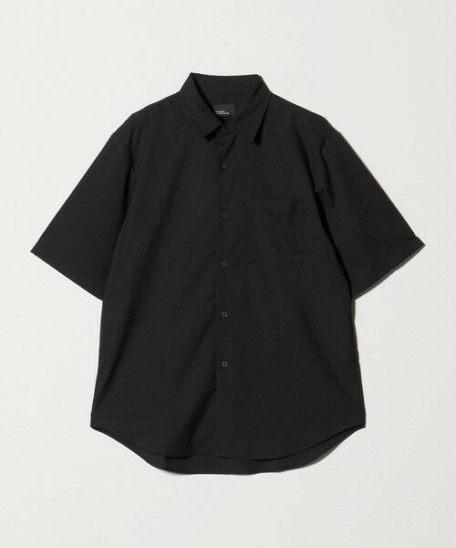 green label relaxing / グリーンレーベル リラクシング シャツ・ブラウス | 【WEB限定】JUST fit ウールライク 半袖 シャツ（BLACK）
