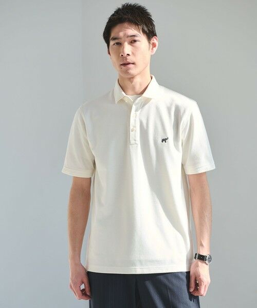 green label relaxing / グリーンレーベル リラクシング ポロシャツ | 【WEB限定】ドライクリーン 半袖 ポロシャツ -吸水速乾・抗菌-（OFF WHITE）
