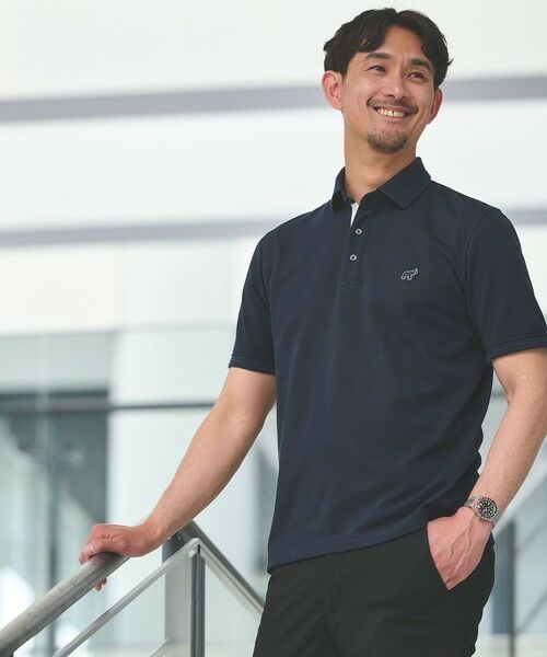 green label relaxing / グリーンレーベル リラクシング ポロシャツ | 【WEB限定】ドライクリーン 半袖 ポロシャツ -吸水速乾・抗菌-（NAVY）