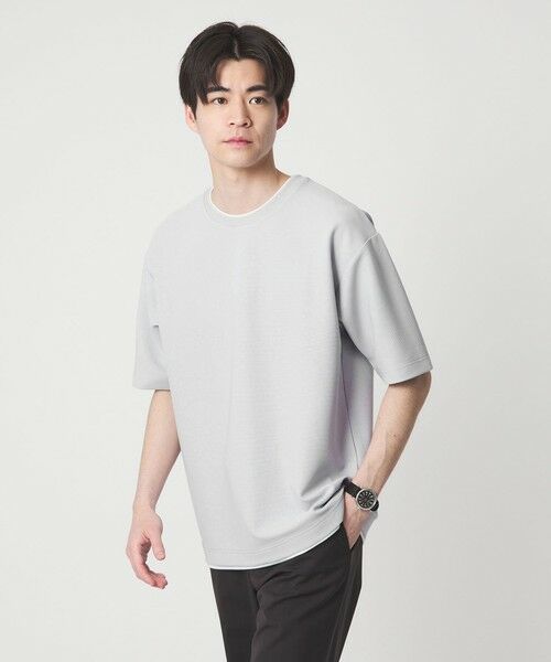 green label relaxing / グリーンレーベル リラクシング Tシャツ | 【WEB限定】JUST fit フェイクレイヤード Tシャツ カットソー -吸水速乾・抗菌- | 詳細2