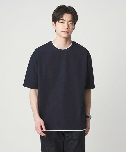 green label relaxing / グリーンレーベル リラクシング Tシャツ | 【WEB限定】JUST fit フェイクレイヤード Tシャツ カットソー -吸水速乾・抗菌- | 詳細20