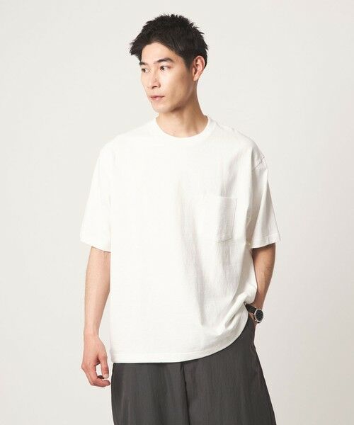 green label relaxing / グリーンレーベル リラクシング Tシャツ | ヴィンテージライク ヘビーウェイト ドローストリング 半袖 Tシャツ カットソー | 詳細3