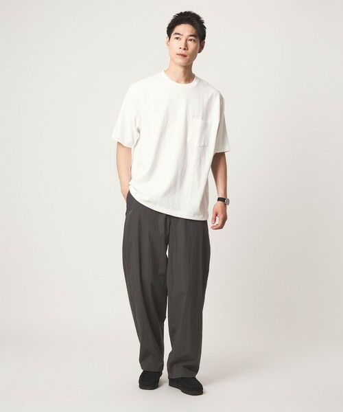 green label relaxing / グリーンレーベル リラクシング Tシャツ | ヴィンテージライク ヘビーウェイト ドローストリング 半袖 Tシャツ カットソー | 詳細4