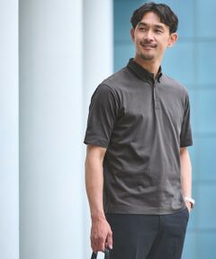 【WEB限定】JUST fit デイリー ドライ ボタンダウン 半袖 ポロシャツ -吸水速乾・抗菌-