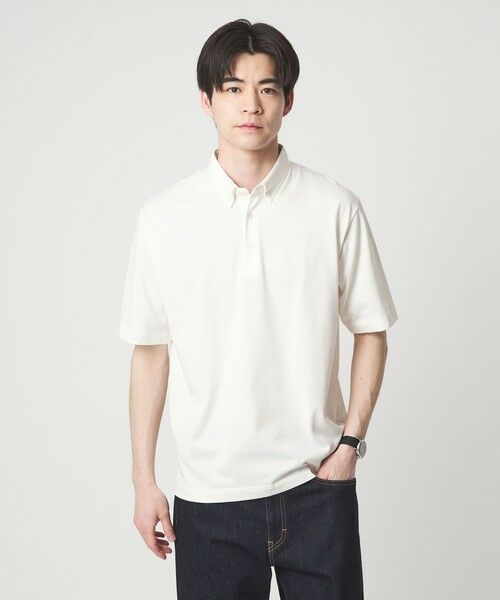 green label relaxing / グリーンレーベル リラクシング ポロシャツ | 【WEB限定】JUST fit デイリー ドライ ボタンダウン 半袖 ポロシャツ -吸水速乾・抗菌- | 詳細2