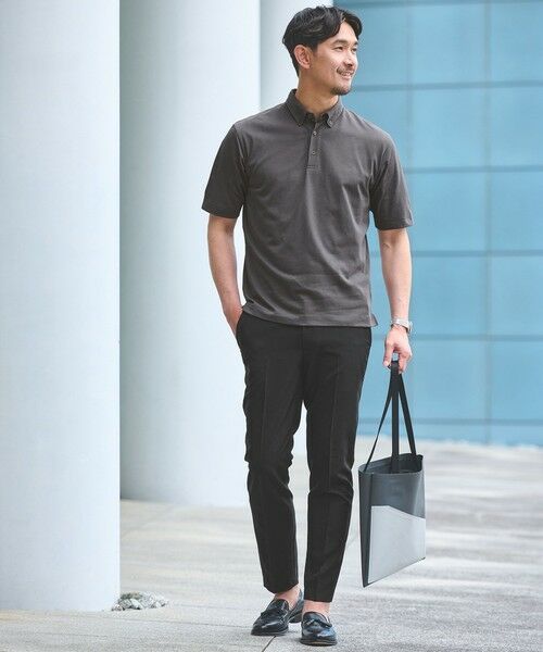 green label relaxing / グリーンレーベル リラクシング ポロシャツ | 【WEB限定】JUST fit デイリー ドライ ボタンダウン 半袖 ポロシャツ -吸水速乾・抗菌- | 詳細9