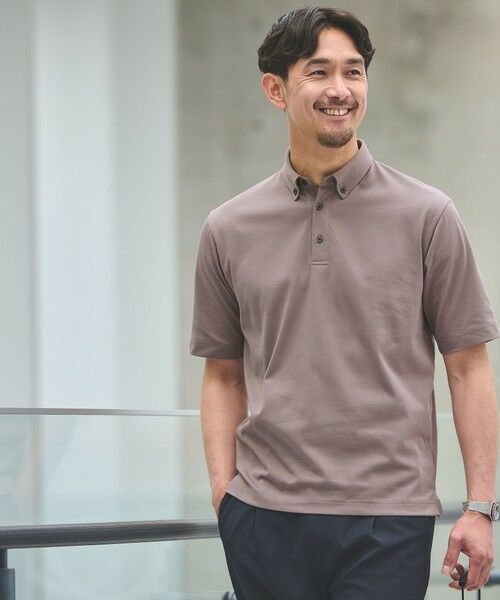 green label relaxing / グリーンレーベル リラクシング ポロシャツ | 【WEB限定】JUST fit デイリー ドライ ボタンダウン 半袖 ポロシャツ -吸水速乾・抗菌-（MOCA）