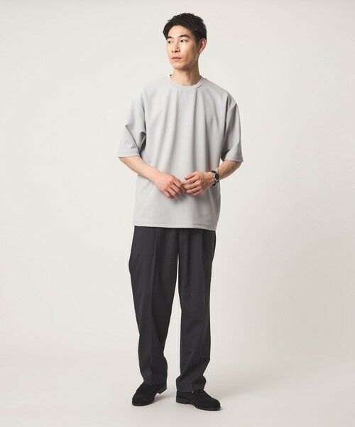 green label relaxing / グリーンレーベル リラクシング Tシャツ | アムンゼン ツイル クルーネック 半袖 Tシャツ カットソー -吸水速乾・UVカット・抗菌- | 詳細1
