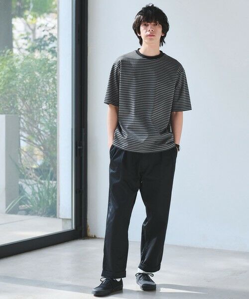 green label relaxing / グリーンレーベル リラクシング Tシャツ | ポンチ ボーダー クルーネック 半袖 Tシャツ カットソー | 詳細1