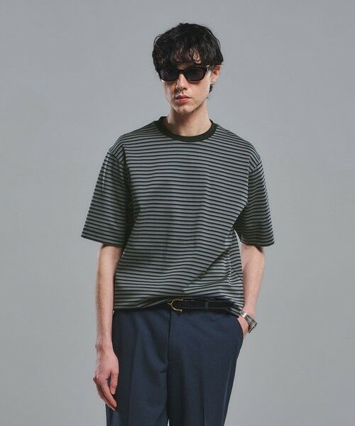 green label relaxing / グリーンレーベル リラクシング Tシャツ | ポンチ ボーダー クルーネック 半袖 Tシャツ カットソー | 詳細15
