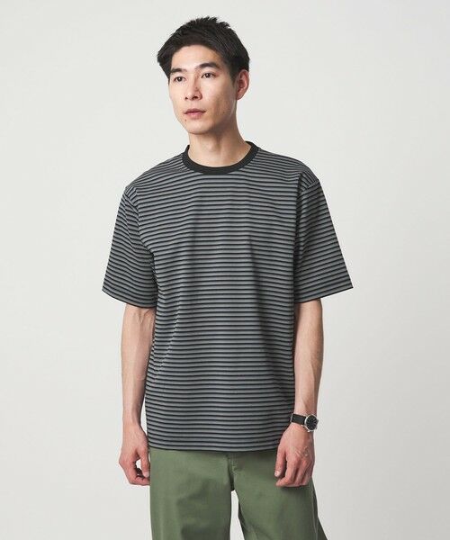 green label relaxing / グリーンレーベル リラクシング Tシャツ | ポンチ ボーダー クルーネック 半袖 Tシャツ カットソー | 詳細2