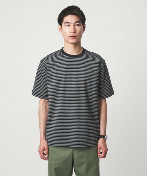 green label relaxing / グリーンレーベル リラクシング Tシャツ | ポンチ ボーダー クルーネック 半袖 Tシャツ カットソー | 詳細4