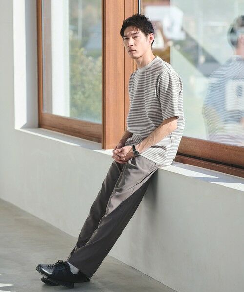 green label relaxing / グリーンレーベル リラクシング Tシャツ | ポンチ ボーダー クルーネック 半袖 Tシャツ カットソー | 詳細14