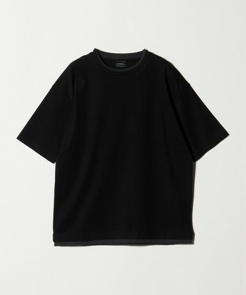 green label relaxing / グリーンレーベル リラクシング Tシャツ | ピケ フェイクレイヤード クルーネック 半袖 Tシャツ | 詳細11