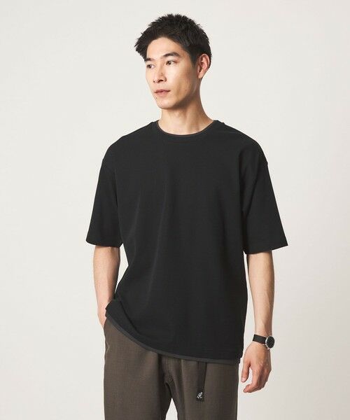 green label relaxing / グリーンレーベル リラクシング Tシャツ | ピケ フェイクレイヤード クルーネック 半袖 Tシャツ | 詳細6