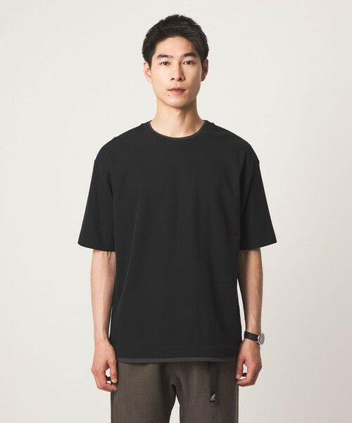 green label relaxing / グリーンレーベル リラクシング Tシャツ | ピケ フェイクレイヤード クルーネック 半袖 Tシャツ | 詳細8