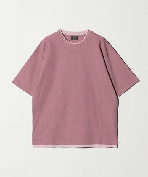 green label relaxing / グリーンレーベル リラクシング Tシャツ | ピケ フェイクレイヤード クルーネック 半袖 Tシャツ | 詳細17