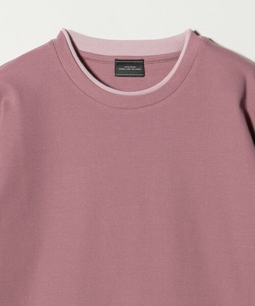 green label relaxing / グリーンレーベル リラクシング Tシャツ | ピケ フェイクレイヤード クルーネック 半袖 Tシャツ | 詳細19