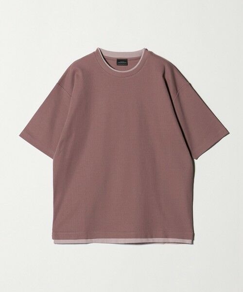 green label relaxing / グリーンレーベル リラクシング Tシャツ | ピケ フェイクレイヤード クルーネック 半袖 Tシャツ | 詳細8