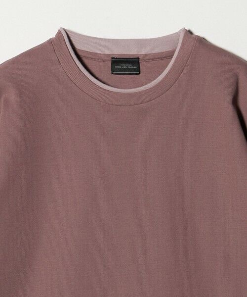 green label relaxing / グリーンレーベル リラクシング Tシャツ | ピケ フェイクレイヤード クルーネック 半袖 Tシャツ | 詳細10