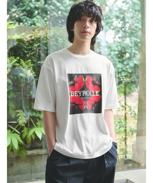 green label relaxing / グリーンレーベル リラクシング Tシャツ | DEYROLLE GLR プリント クルーネック 半袖 Tシャツ（その他2）