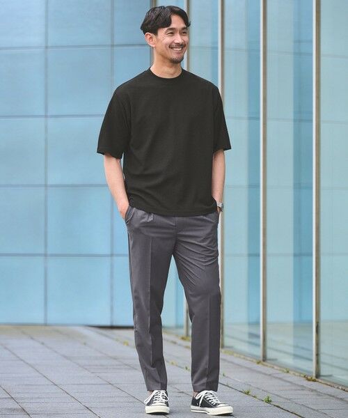 green label relaxing / グリーンレーベル リラクシング Tシャツ | 【WEB限定】JUST fit ピケ パイル 半袖 Tシャツ -吸水速乾・UVカット- | 詳細1