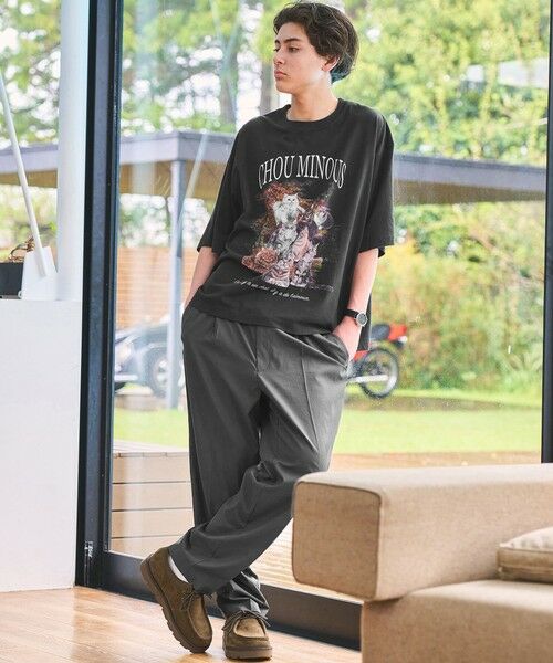 green label relaxing / グリーンレーベル リラクシング Tシャツ | 【WEB限定】＜GLR or＞キャット プリント 半袖 Tシャツ | 詳細1