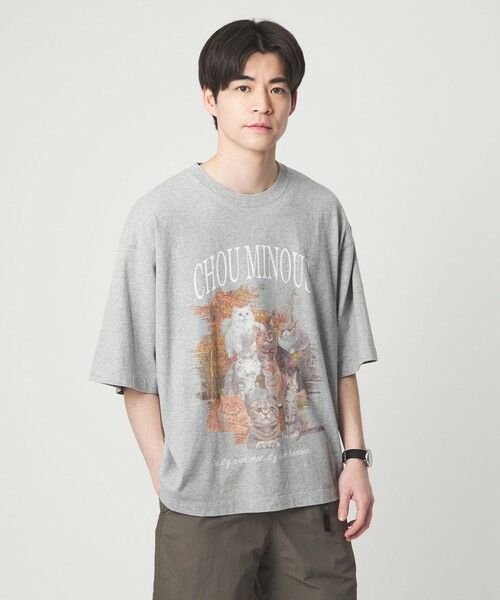 green label relaxing / グリーンレーベル リラクシング Tシャツ | 【WEB限定】＜GLR or＞キャット プリント 半袖 Tシャツ | 詳細4