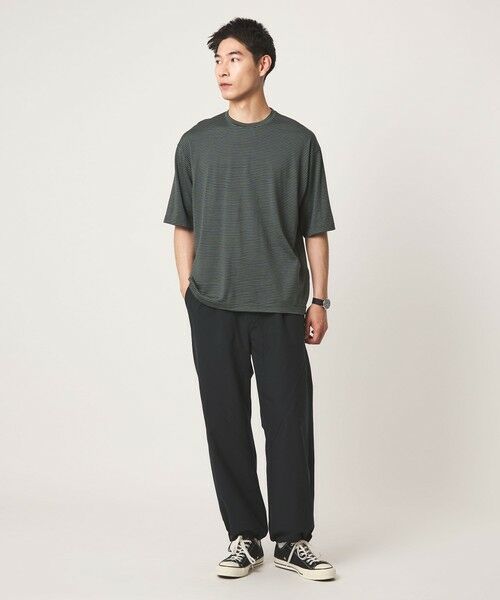 green label relaxing / グリーンレーベル リラクシング Tシャツ | FINE BASIC ボーダー Super100’s ウール 半袖 Tシャツ | 詳細1