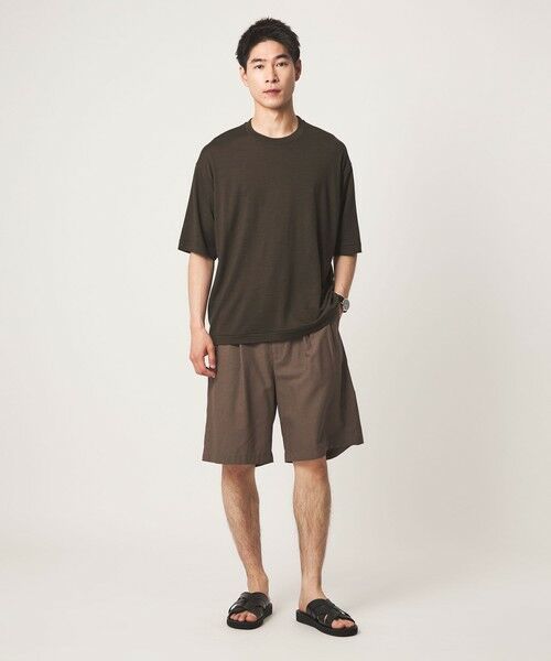 green label relaxing / グリーンレーベル リラクシング Tシャツ | FINE BASIC ハシゴ Super100’s ウール 半袖 Tシャツ | 詳細10