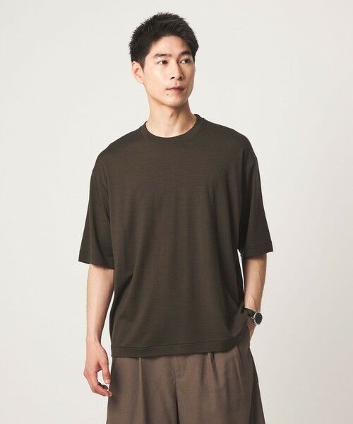 green label relaxing / グリーンレーベル リラクシング Tシャツ | FINE BASIC ハシゴ Super100’s ウール 半袖 Tシャツ | 詳細11