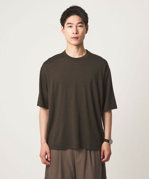 green label relaxing / グリーンレーベル リラクシング Tシャツ | FINE BASIC ハシゴ Super100’s ウール 半袖 Tシャツ | 詳細11
