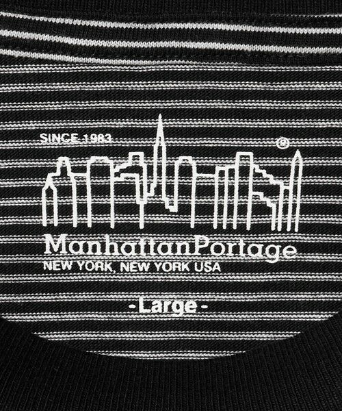 green label relaxing / グリーンレーベル リラクシング Tシャツ | ＜Manhattan Portage＞ ロゴ ボーダー Tシャツ | 詳細15