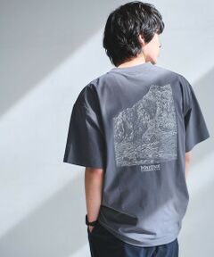 green label relaxing / グリーンレーベル リラクシング Tシャツ | 【別注】＜Marmot＞マウンテン ディピクション 半袖 Tシャツ  -吸水・速乾・UVカット-