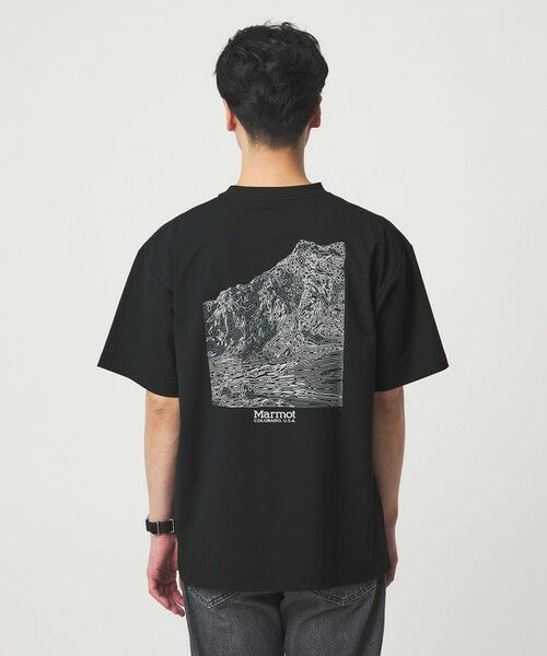 green label relaxing / グリーンレーベル リラクシング Tシャツ | 【別注】＜Marmot＞マウンテン ディピクション 半袖 Tシャツ  -吸水・速乾・UVカット- | 詳細12