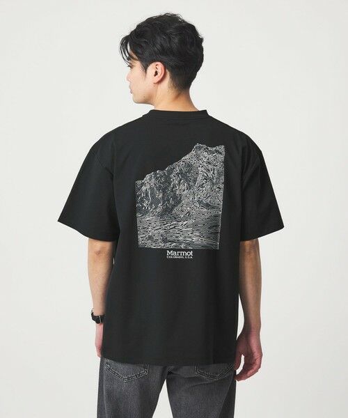 green label relaxing / グリーンレーベル リラクシング Tシャツ | 【別注】＜Marmot＞マウンテン ディピクション 半袖 Tシャツ  -吸水・速乾・UVカット- | 詳細7