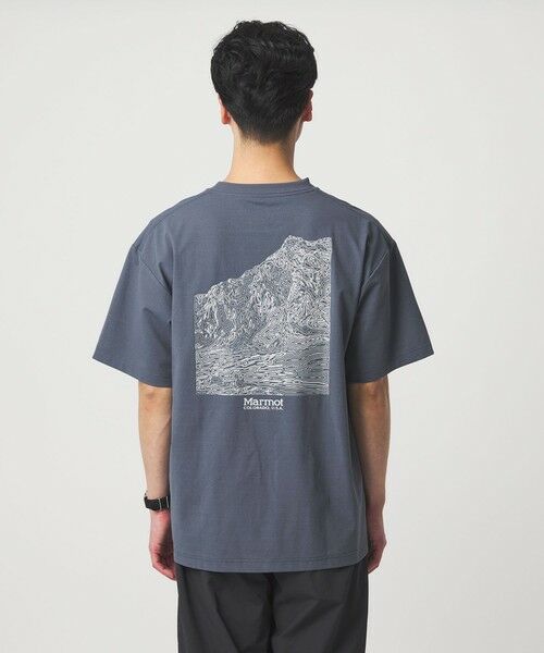 green label relaxing / グリーンレーベル リラクシング Tシャツ | 【別注】＜Marmot＞マウンテン ディピクション 半袖 Tシャツ  -吸水・速乾・UVカット- | 詳細25