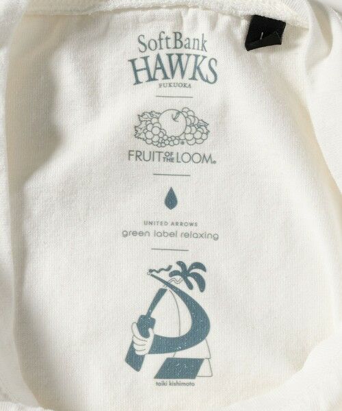 green label relaxing / グリーンレーベル リラクシング Tシャツ | 【別注】＜SoftBank HAWKS×FRUIT OF THE LOOM×GLR＞プリントTシャツ | 詳細3